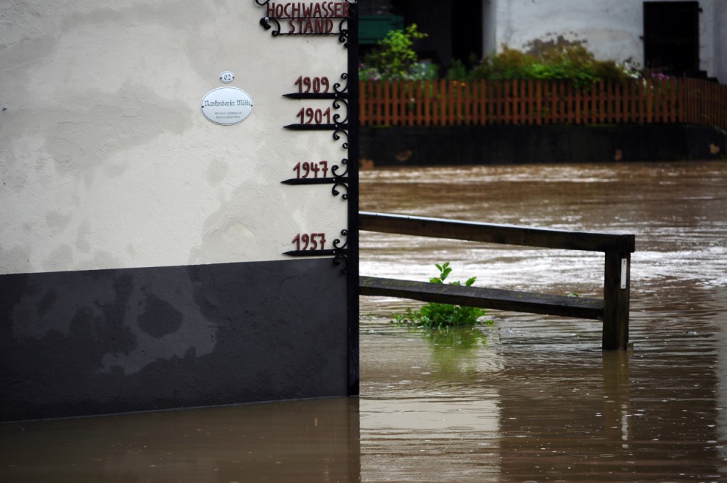 Der Hochwasserstand der Nankendorfer Mühle