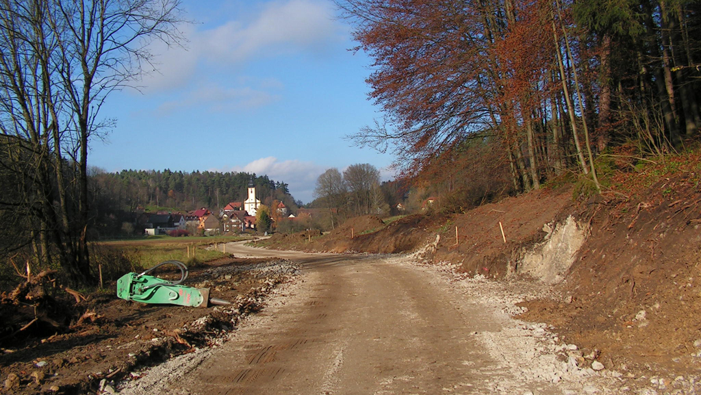Bau des Radwegs läuft auf Hochtouren